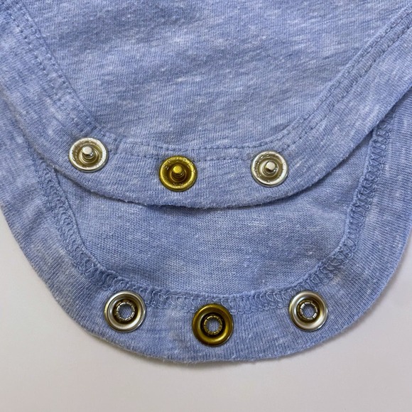 Jumping Beans Milk Belly Baby Blue Long Sleeve Bodysuit Graphic Tee Size 9 Month - Picture 4 of 5